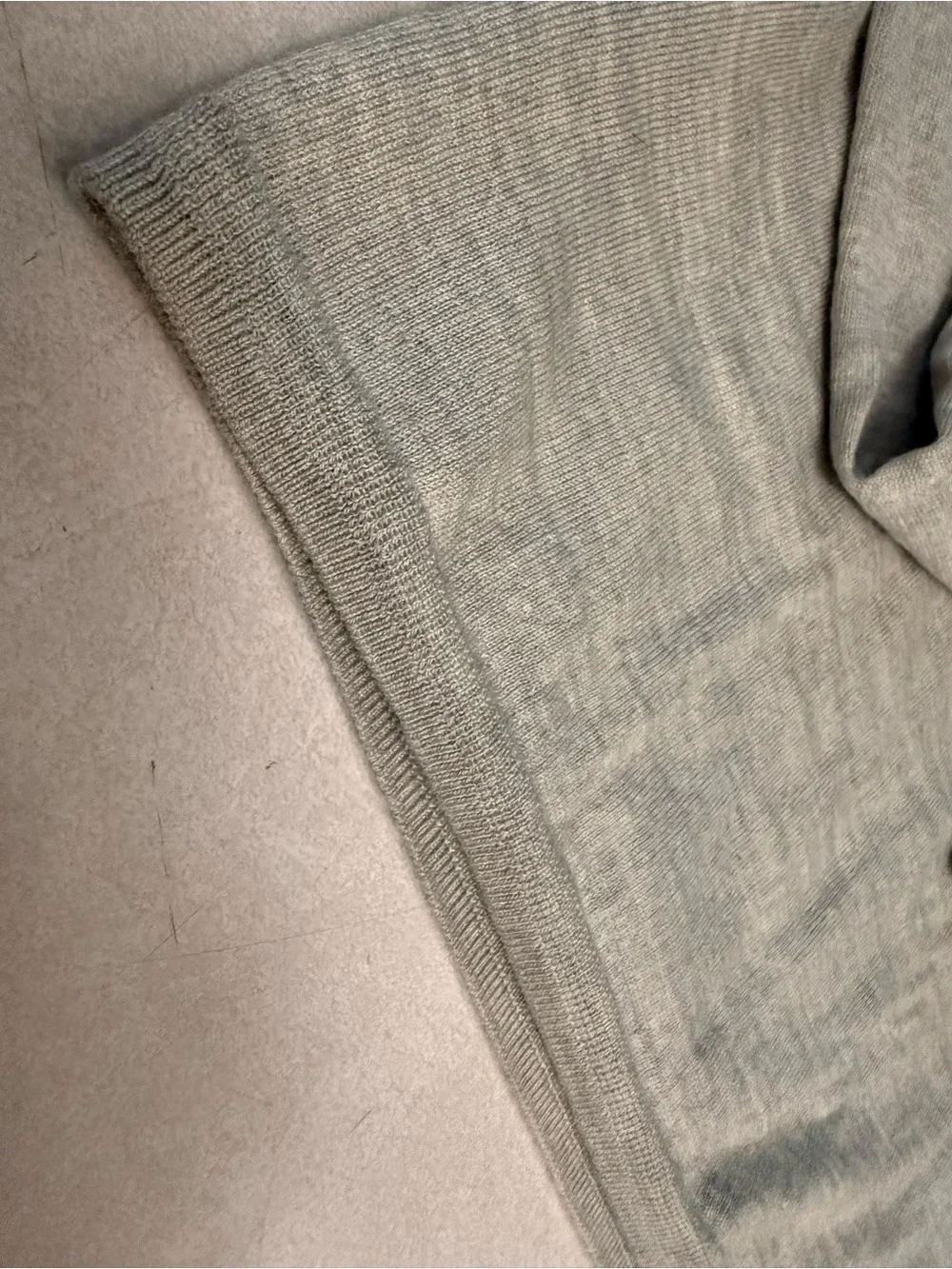 J. Crew Light Gray Bead-Trim Wool Sweater